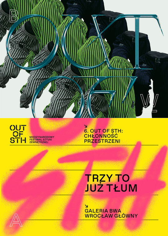 "TRZY TO JUŻ TŁUM" w BWA Wrocław Główny (plakat)