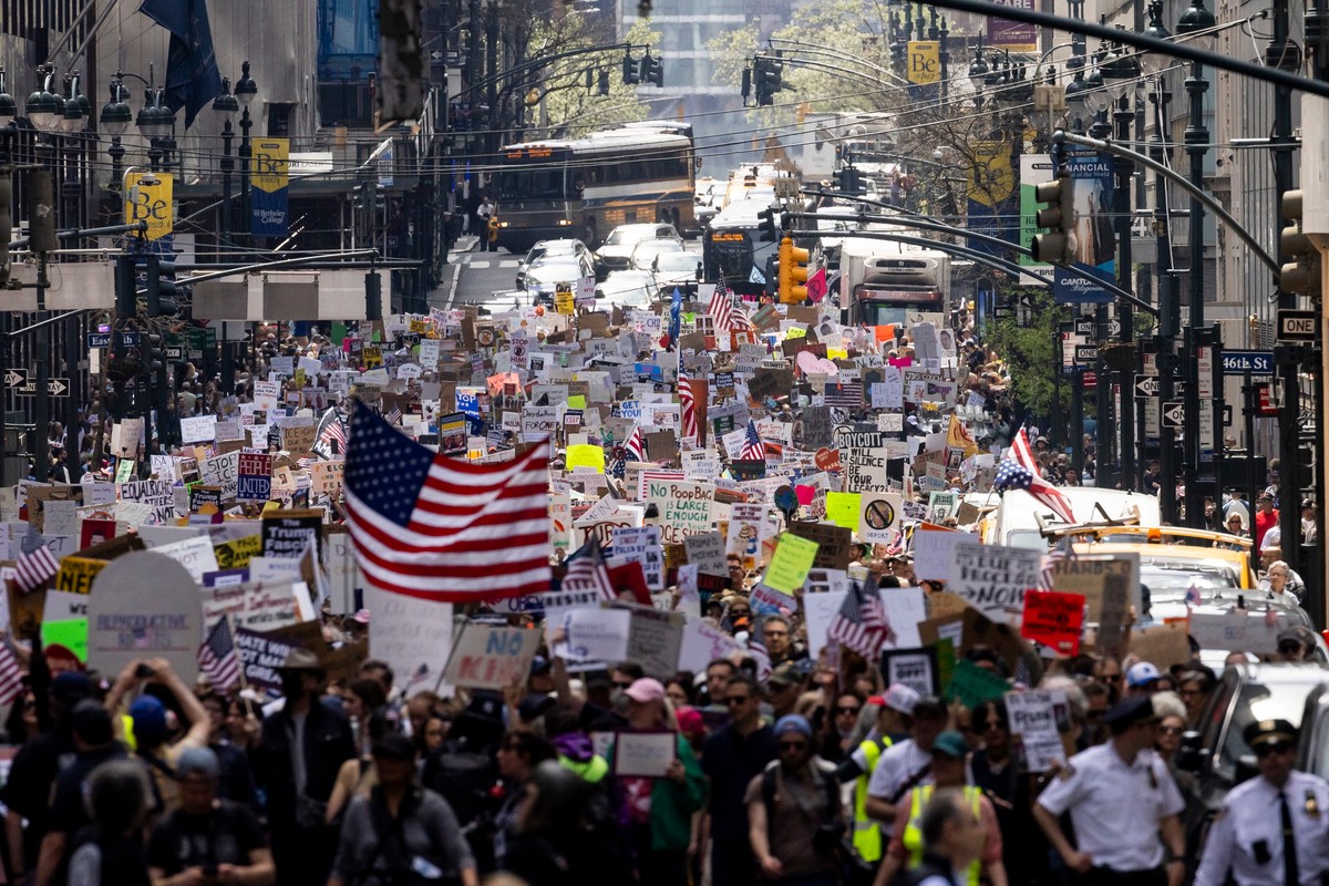 Protest w Nowym Jorku przeciwko polityce administracji Trumpa