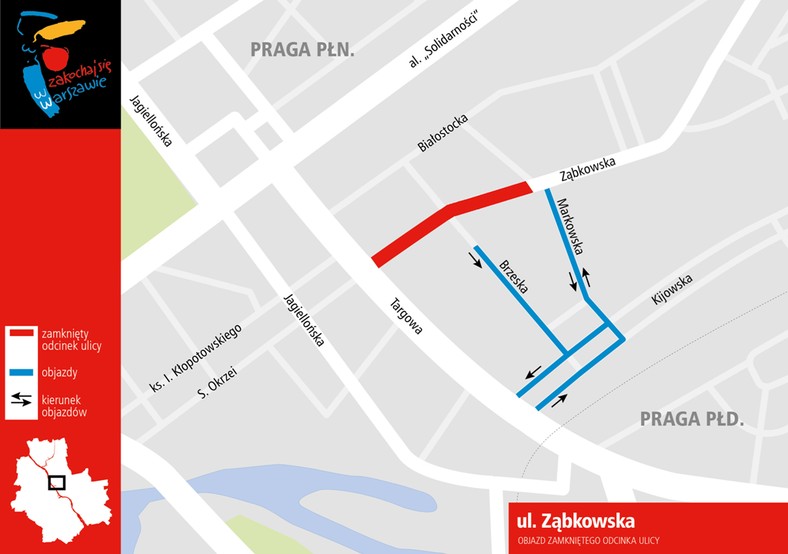 Impreza na Ząbkowskiej - zmiany w ruchu