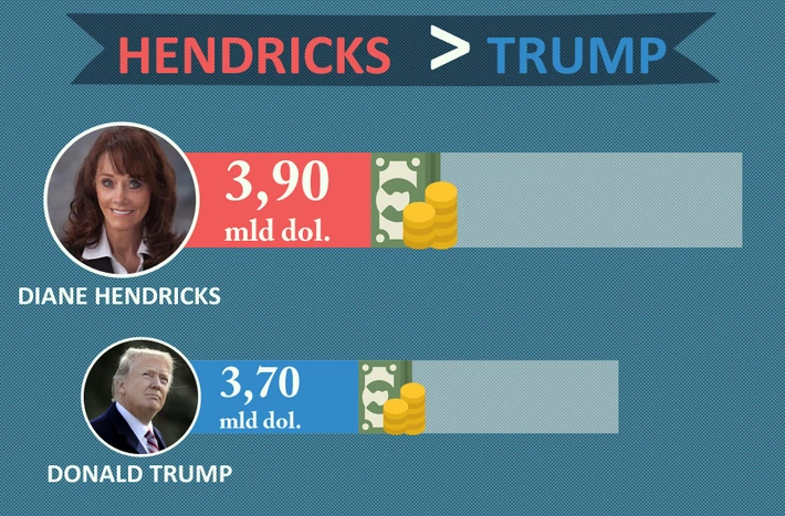7. Diane Hendricks – 3,9 mld dol.
