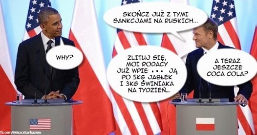 mem z Obamą i Tuskiem / Miszcz sarkazmu