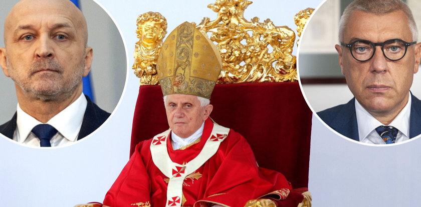 Marcinkiewicz i Giertych  przyjmowali Benedykta XVI w Polsce. O czym rozmawiali z papieżem? "Wspomniał, że mój stryj dla niego pracuje"