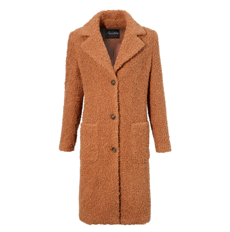 Manteau court aspect peluche d’Aniston Casual pour CHF 129.–, via Jelmoli Versand.