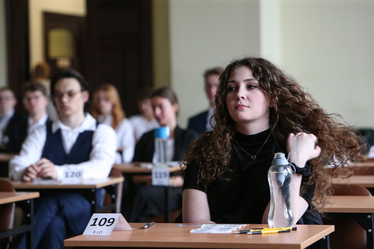 Matura 2024. Przygotowania do egzaminu maturalnego z języka polskiego w II LO im. Marii Skłodowskiej-Curie w Gorzowie Wielkopolskim (ad) PAP/Lech Muszyński