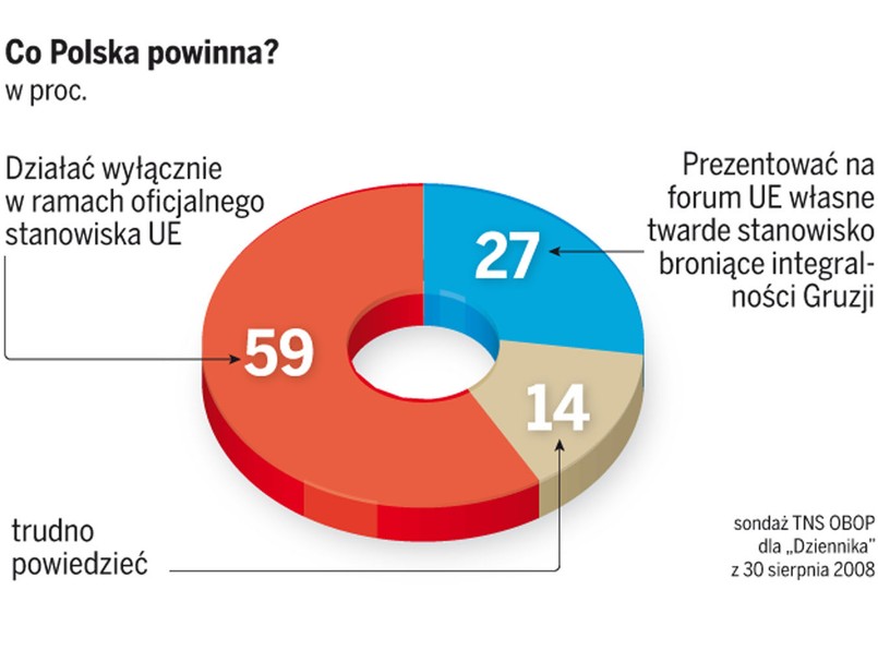 Polacy popierają jedność Europy w kwestii konfliktu rosyjsko-gruzińskiego