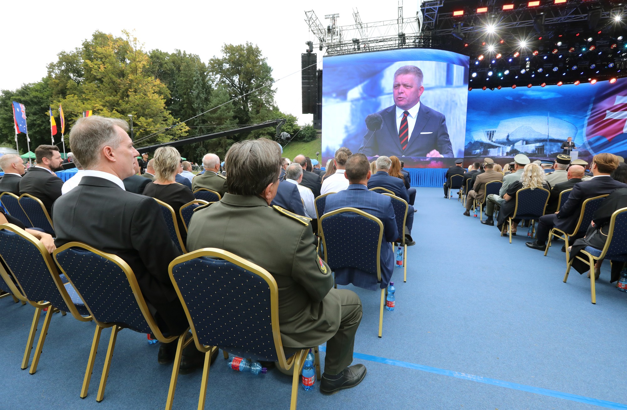 Predseda vlády SR Robert Fico na oslavách 81. výročia Slovenského národného povstania.