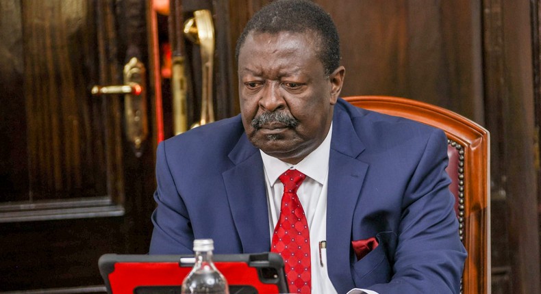 Prime Cabinet Secretary Musalia Mudavadi during a Cabinet meeting on January 31, 2023