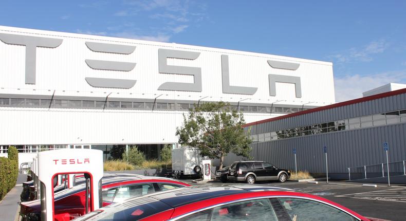 The Tesla Factory in Fremont, California.