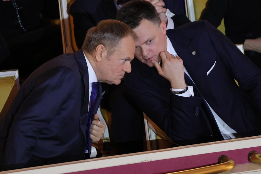 Donald Tusk i Szymon Hołownia