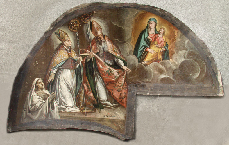 Tomasz Dolabella, "Św. Stanisław Biskup i św. Walery adorujący Matkę Boską z Dzieciątkiem" (ok. 1614) 
