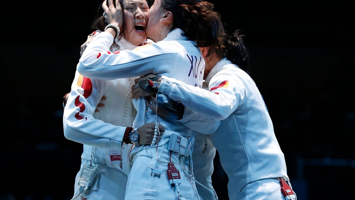 Reprezentacja Chin (Li Na, Sun Yujie, Xu Anqi) pokonała Koreę Południową 39:25 w finale turnieju drużynowego szpadzistek podczas Igrzysk XXX Olimpiady Londyn 2012.