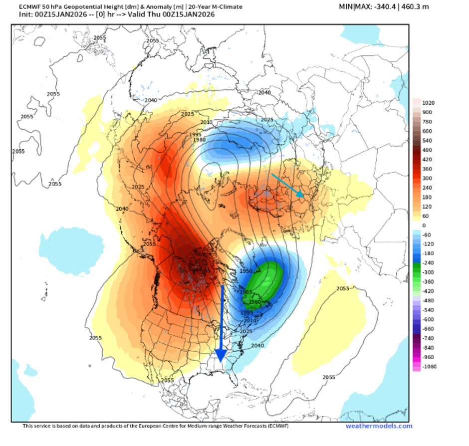 Polarni vrtlog u SAD