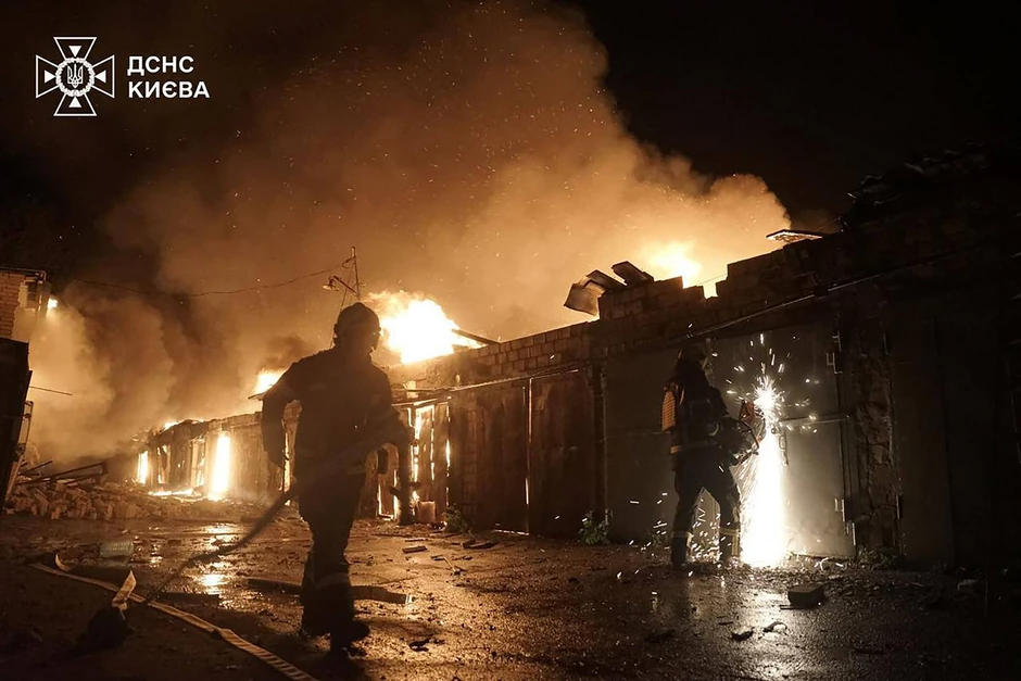 Gori Kijev nakon ruskog napada