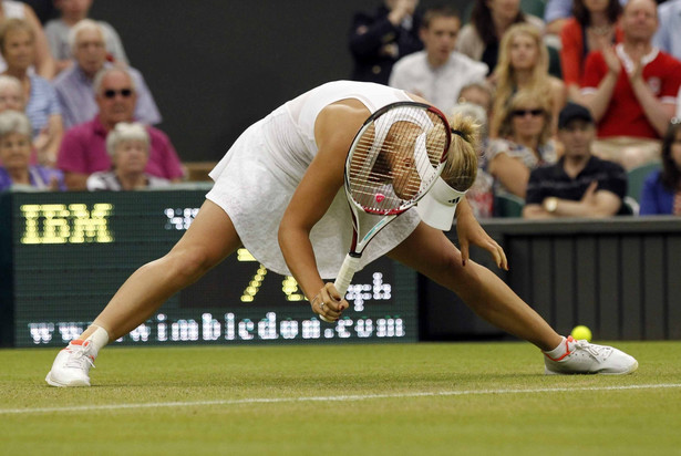 Caroline Wozniacki odpadła w pierwszej rundzie turnieju tenisowego w Wimbledonie