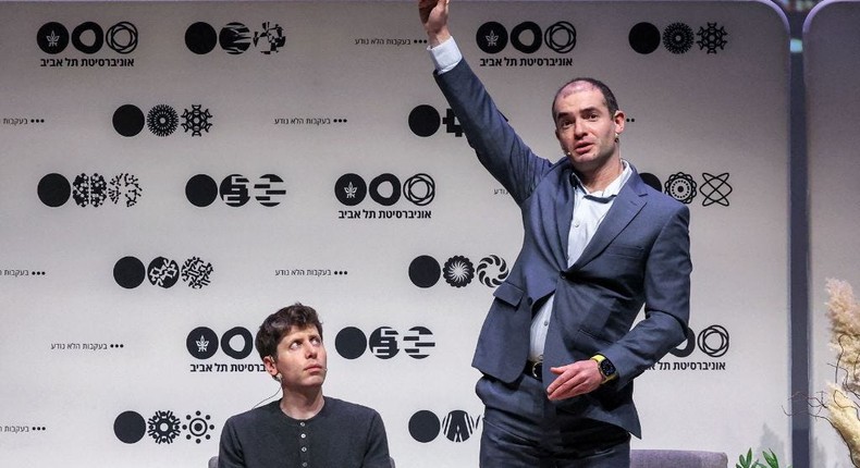 OpenAI CEO Sam Altman (left) and Safe Superintelligence Inc. founder Ilya Sutskever (right).Jack Guez/AFP via Getty Images