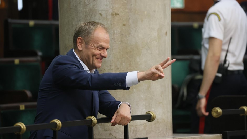 Donald Tusk w Sejmie w maju 2023 r.