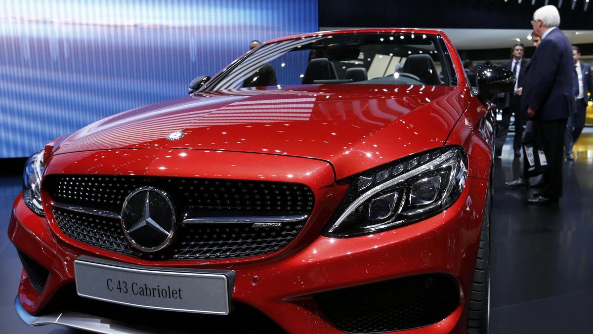 Mercedes-Benz C 43 Cabriolet car is seen at the 86th International Motor Show in Geneva