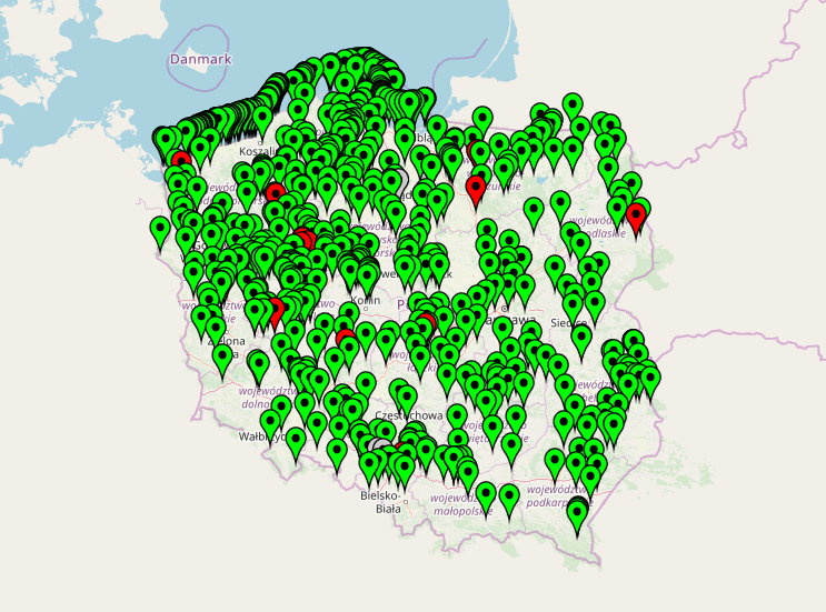 Mapa kąpielisk