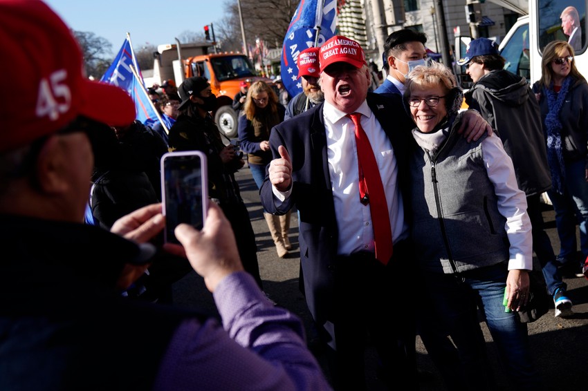 Donald Tramp sa pristalicama u Vašingtonu prošle subote