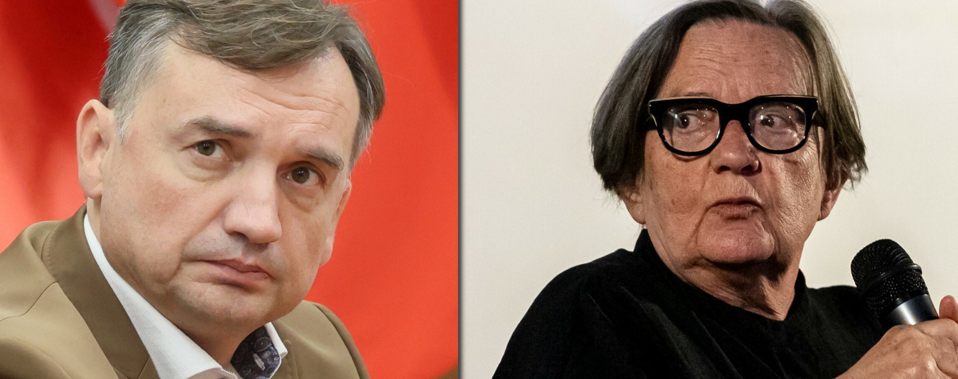 Zbigniew Ziobro i Agnieszka Holland.