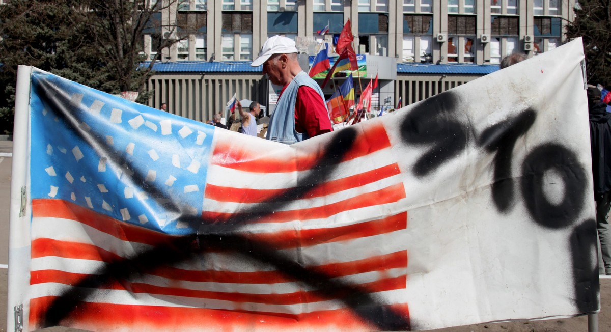 Demonstracja prorosyjskich bojówek