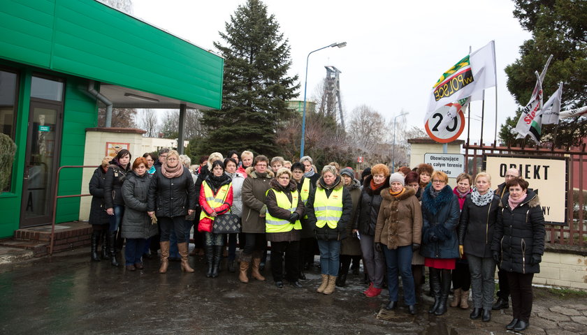 Protest pod KWK Sośnica-Makoszowy. Rok 2014