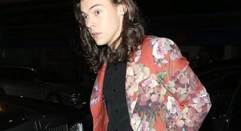 Harry Styles in Gucci floral suit