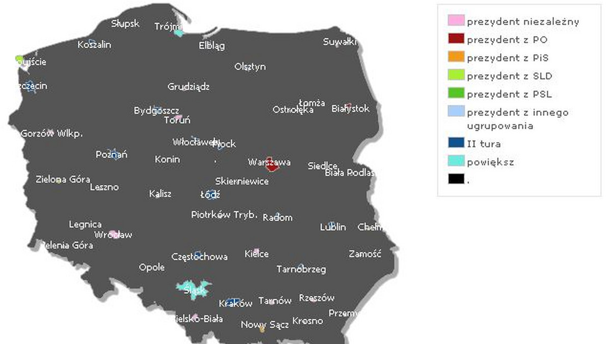 Przedstawiamy wyniki wyborów na prezydentów miast po drugiej turze.