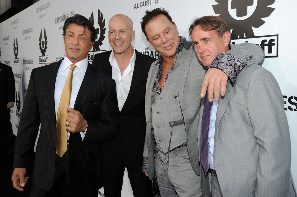 Sylvester Stallone, Bruce Willis, Mickey Rourke, Kevin King