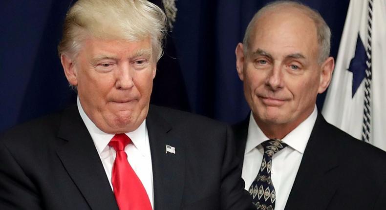 Donald Trump and John Kelly.