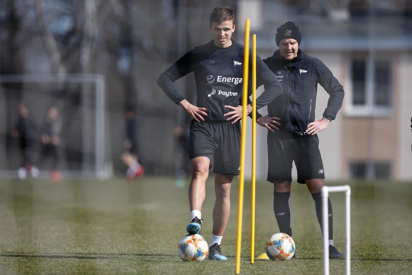 Pilka nozna. Ekstraklasa. Lechia Gdansk. Trening. 22.03.2019