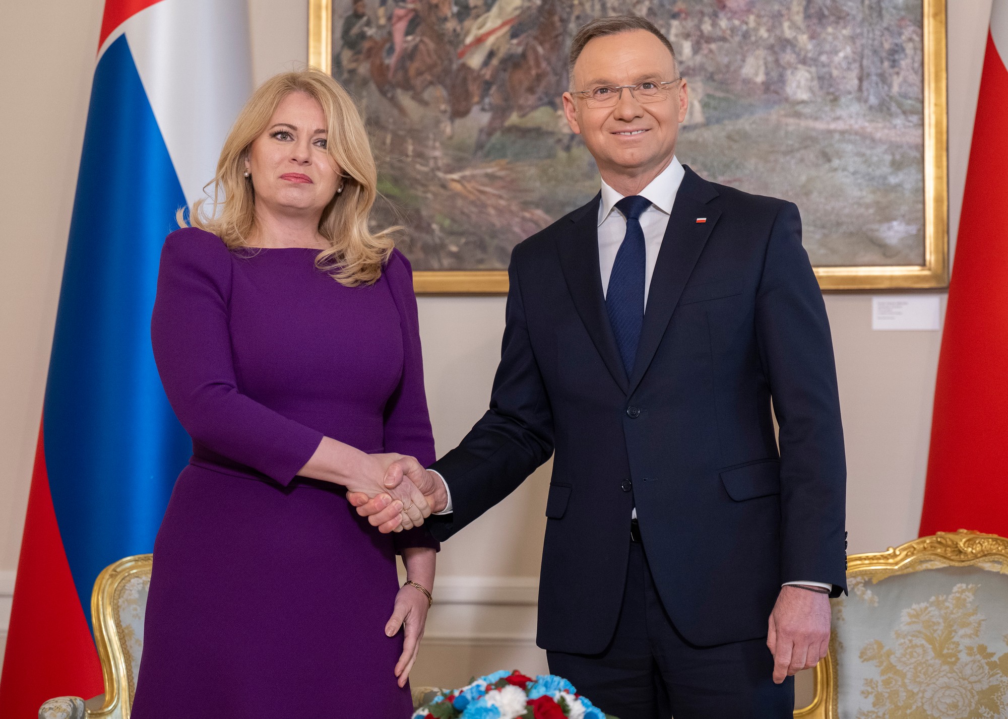 Prezidentka SR Zuzana Čaputová a poľský prezident Andrzej Duda.