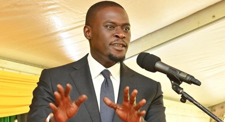 Nairobi Governor hopeful Johnson Sakaja speaking during a UDA party Economic Forum held in Nairobi on June 21, 2022