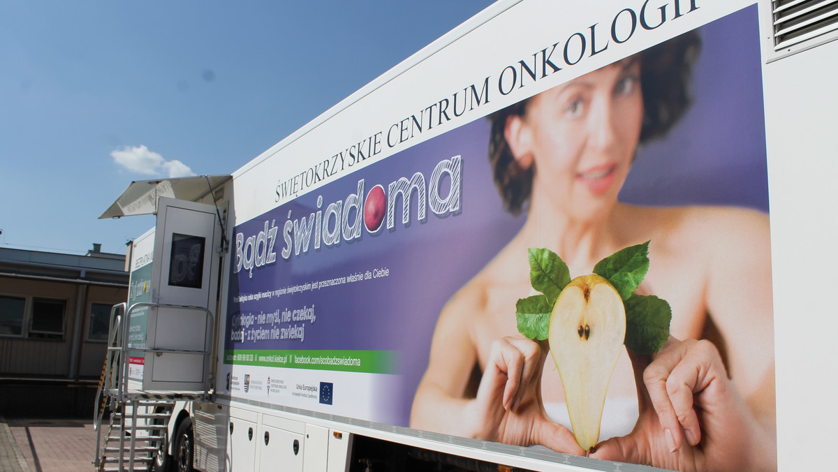 Cytomammobus Świętokrzyskiego Centrum Onkologii wyposażony w nowy, superczuły cyfrowy mammograf rusza w trasę po województwie świętokrzyskim. Na początek, już dziś pojawi się w Waśniowie.