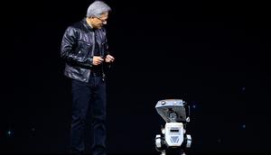 Jensen Huang sees the next wave of AI as being physical. JOSH EDELSON/Getty Images