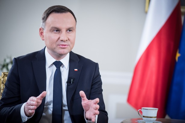 Prezydent Andrzej Duda podczas wywiadu udzielonego Polskiej Agencji Prasowej.