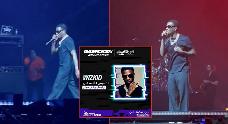 Wizkid thrilled fans to the best of Afrobeats at the Gamers8 concert in Saudi Arabia on August 4,2022.