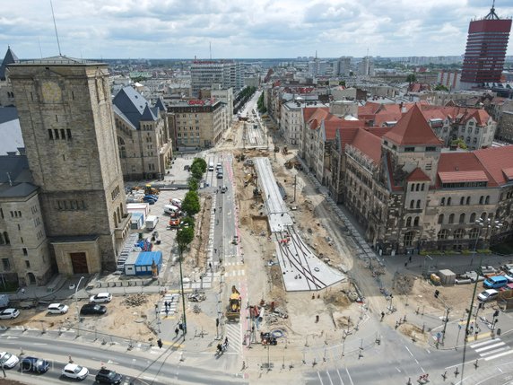 Trwa przebudowa kolejnego fragmentu ul. św. Marcin fot. PIM