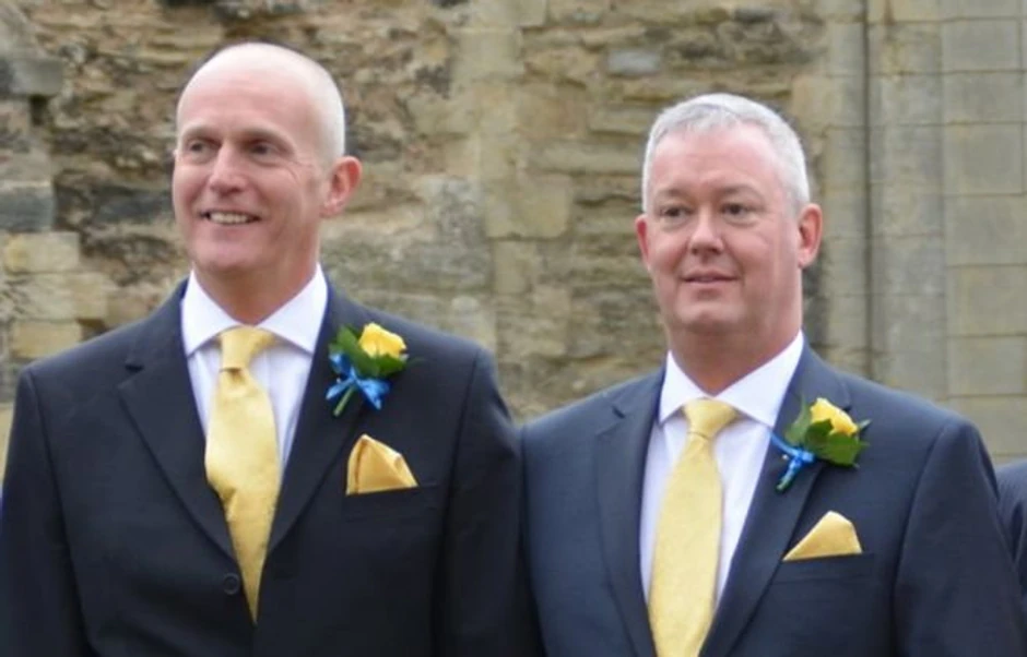 Džeremi Pembron (desno) oženio je Lorensa Kuningtona aprila 2014. godine