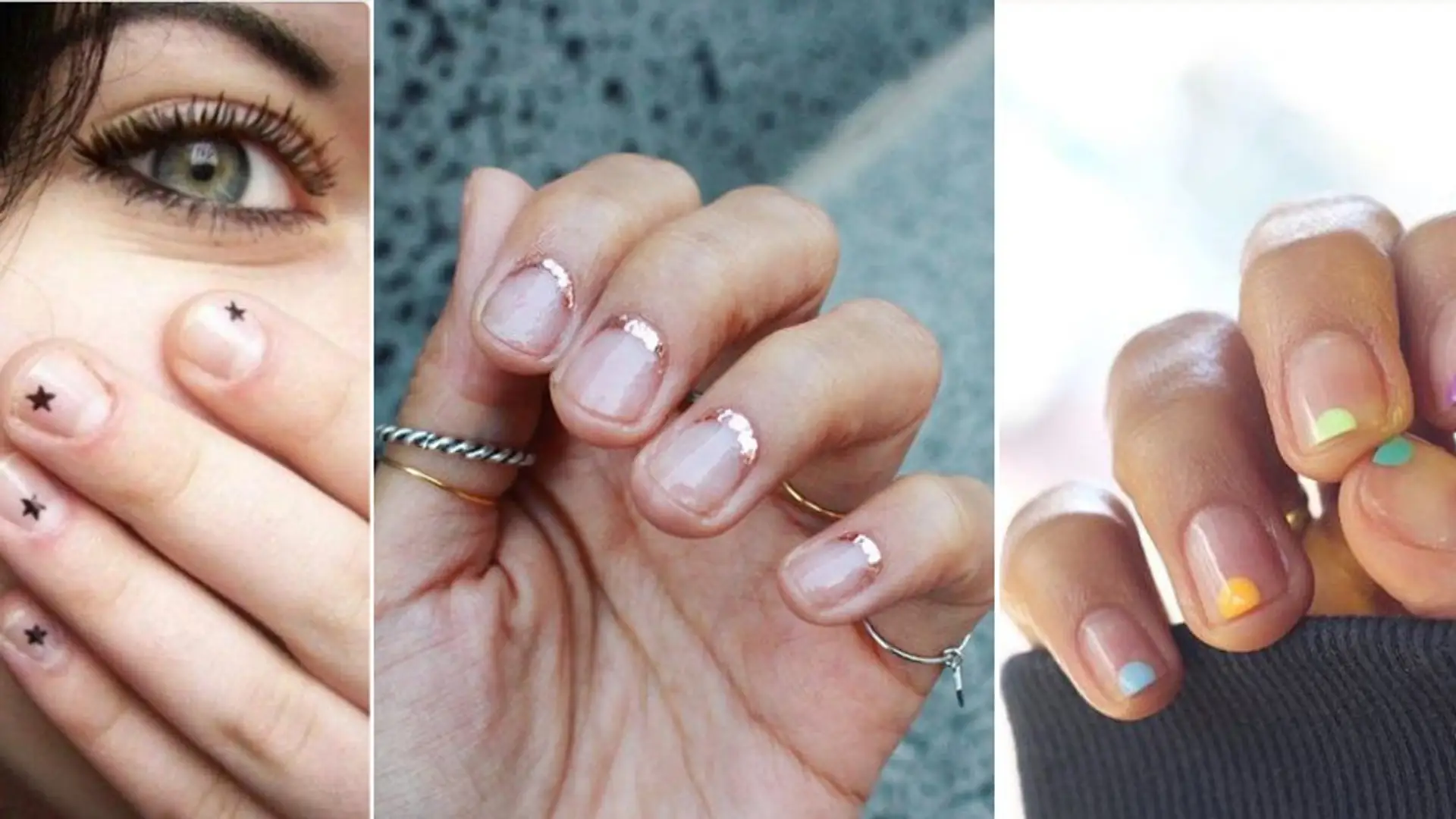 Delikatne zdobienia na bezbarwnym lakierze: minimalistyczny manicure w 10 odsłonach