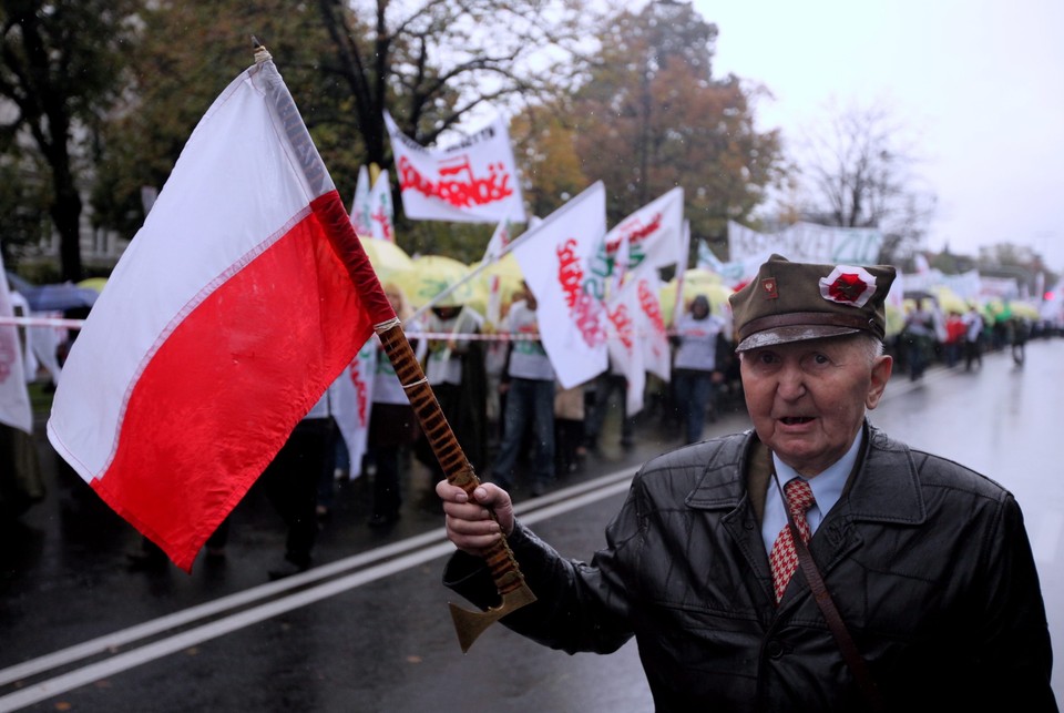 WARSZAWA SOLIDARNOŚĆ PROTEST PRZECIWKO CIĘCIOM BUDŻETOWYM