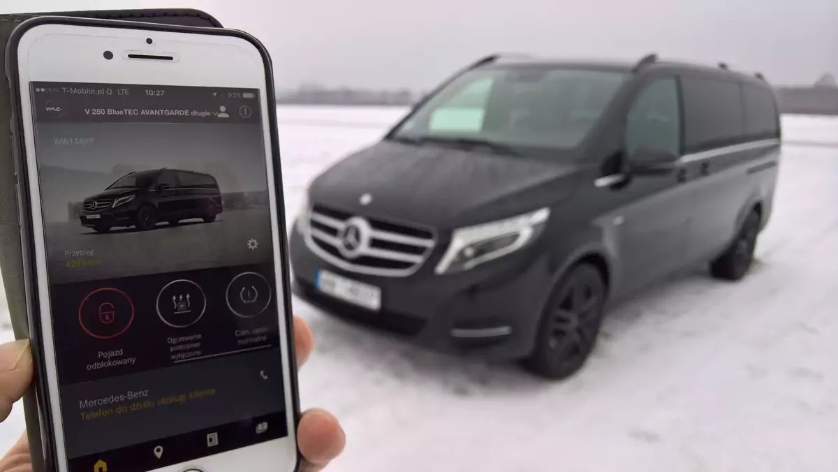 Mercedes klasy V z automatycznym wzywaniem pomocy i sterowaniem ConnectMe