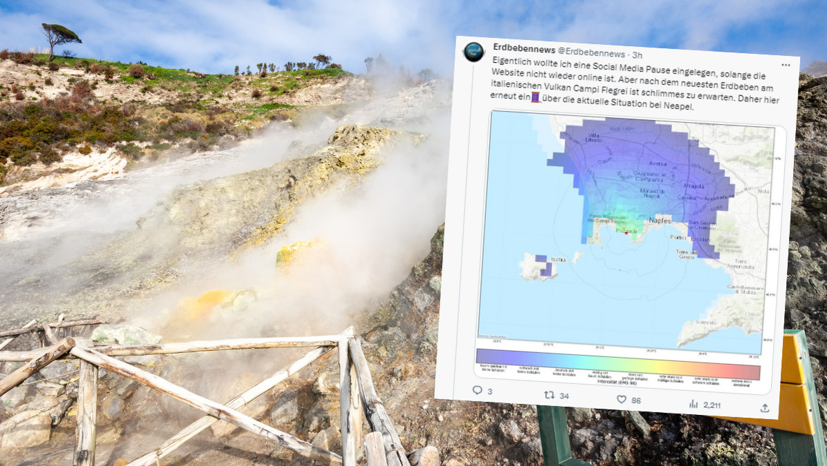 Silny wstrząs w rejonie "najniebezpieczniejszego superwulkanu Europy"