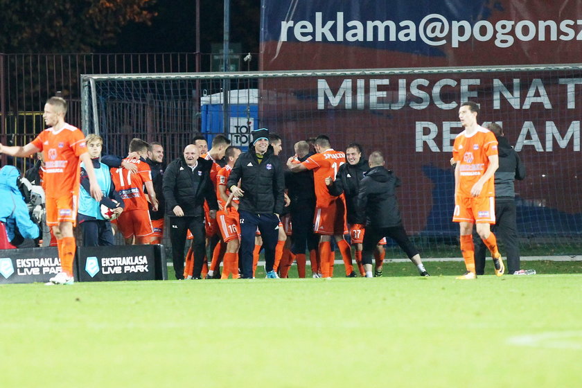 Pilka nozna. Ekstraklasa. Pogon Szczecin - Bruk-Bet Termalica Nieciecza. 21.10.2017