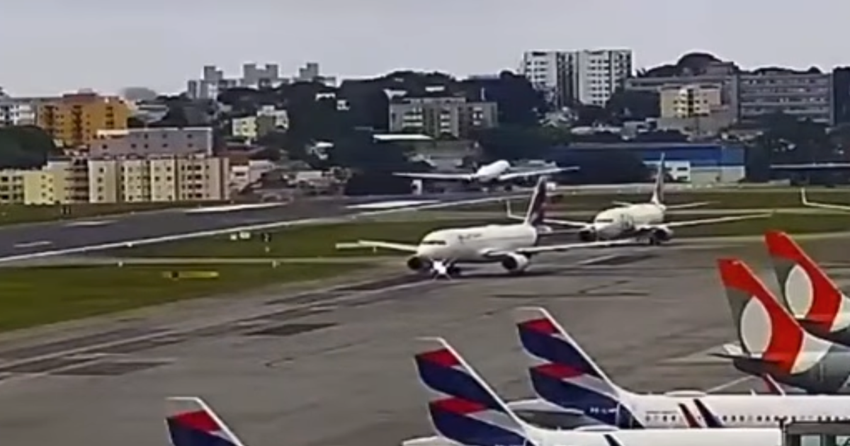 Azul Embraer E195-E2 takes off at last moment from São Paulo‑Congonhas runway