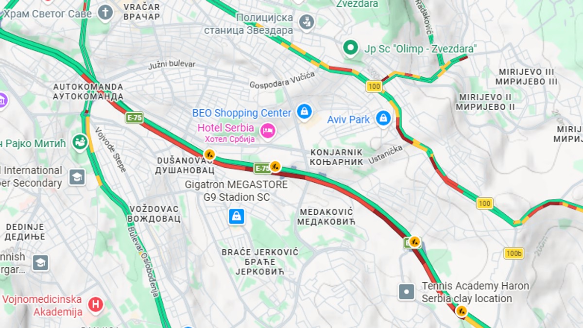Gužva na motoputu na izlasku iz Beograda u pravcu ka Nišu