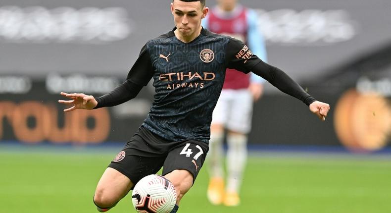 Manchester City midfielder Phil Foden scored the equaliser at West Ham