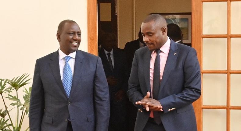 President William Ruto with UDA Sec Gen Cleophas Malal at State House, Nairobi