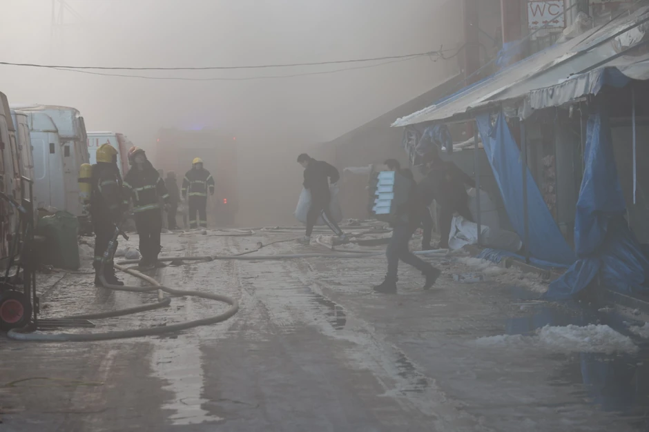 Požar, Kineski tržni centar, Novi Beograd, Blok 70