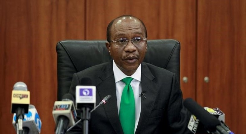 Central Bank Governor Godwin Emefiele speaks at the monthly MPC meeting in Abuja, Nigeria,  September 22, 2015.     REUTERS/Afolabi Sotunde